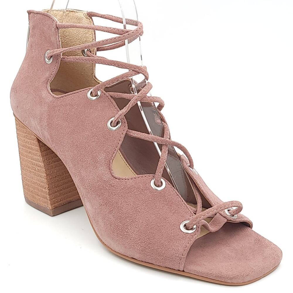 Vince Camuto Women Nahara Block Heel Gladiator Sandal Size US 10M Dry Rose Pink